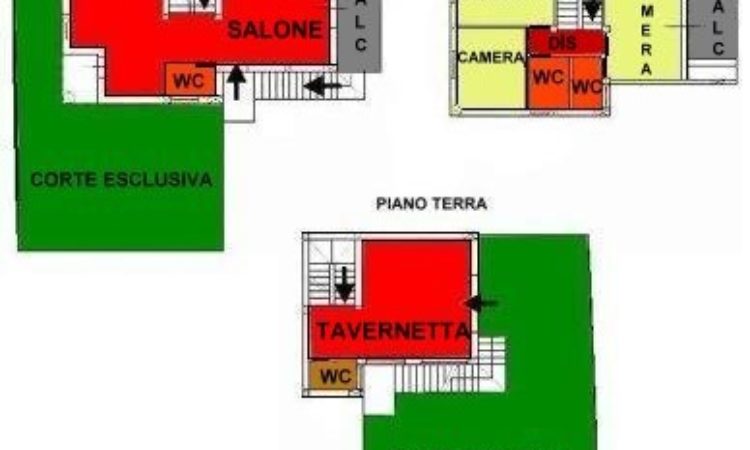 Villa semi -indipendente -Taverna C/da Cariglialto - Tutte le planimetrie